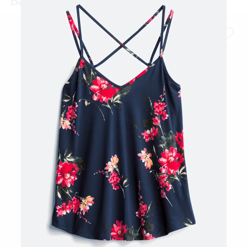 Back detail floral knit top